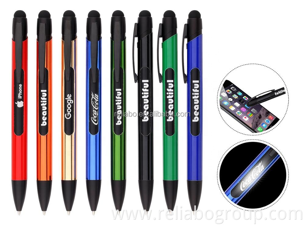 customized Led Laser Light up Ball ballpoint Pen with Rubber Grip-personalized ink light ball pens custom logo engraved